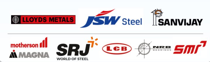 Automotive, steel and rolling mill client logos