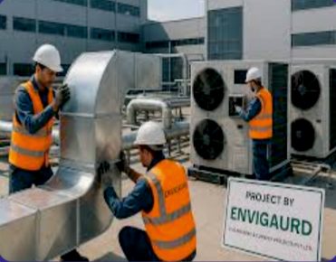 HVAC ducting and outdoor units
