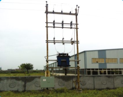 Two pole transformer structure